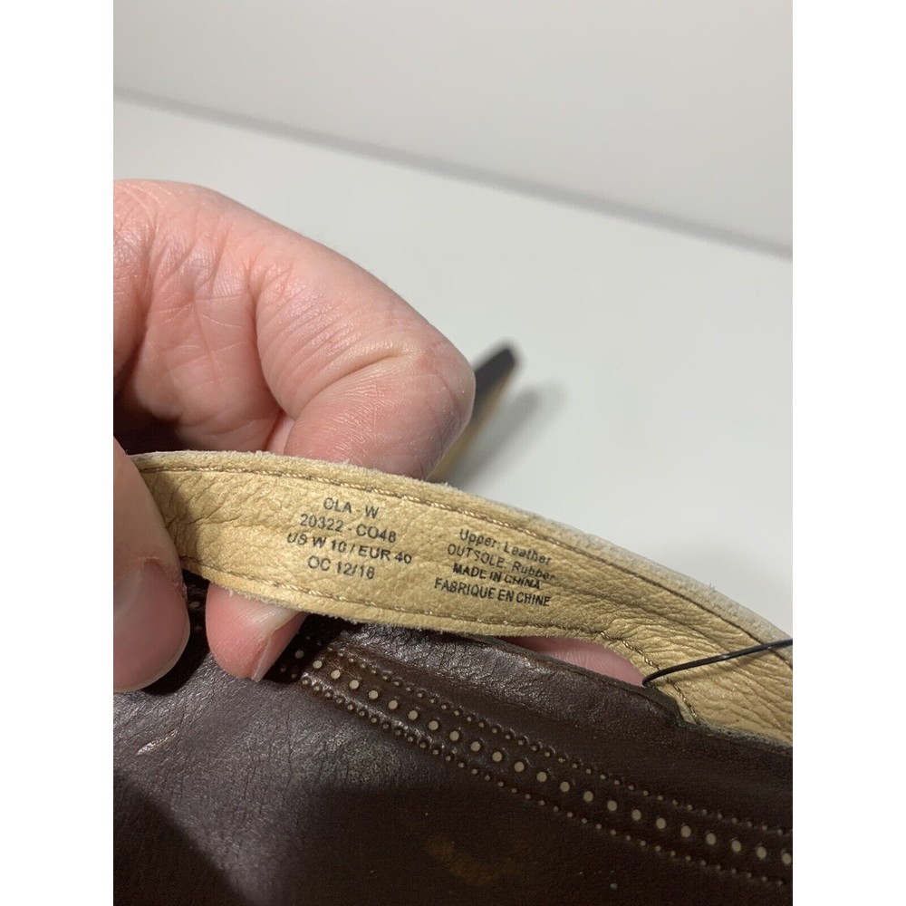 Olukai Women's Aukai Leather Wedge Sandals - Copper/Dark Java Size 10 - Picture 7 of 7